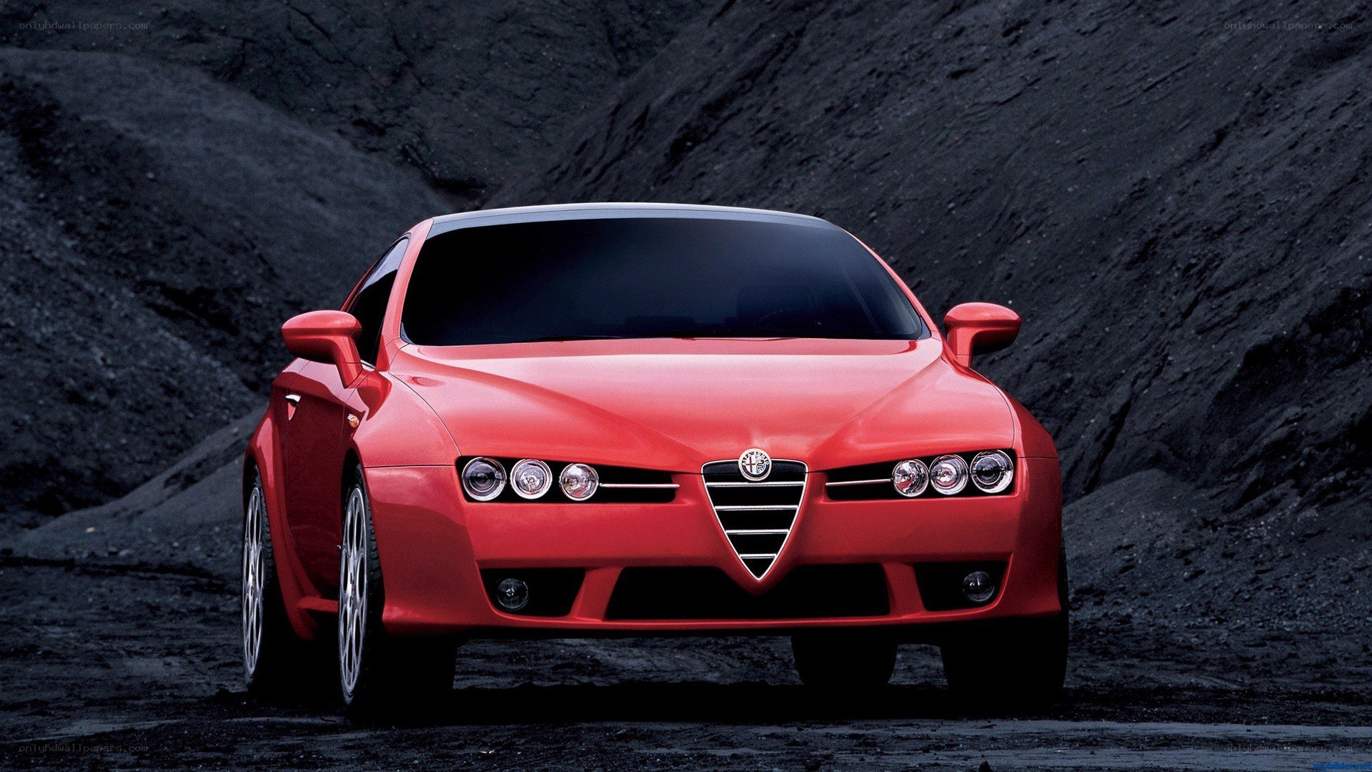 red alfa romeo concept car
