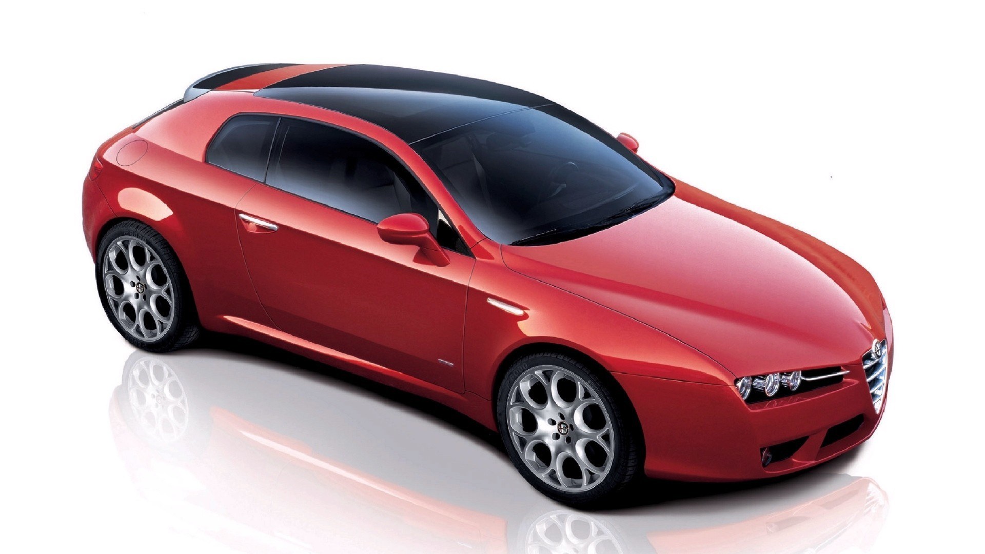 red alfa romeo concept car