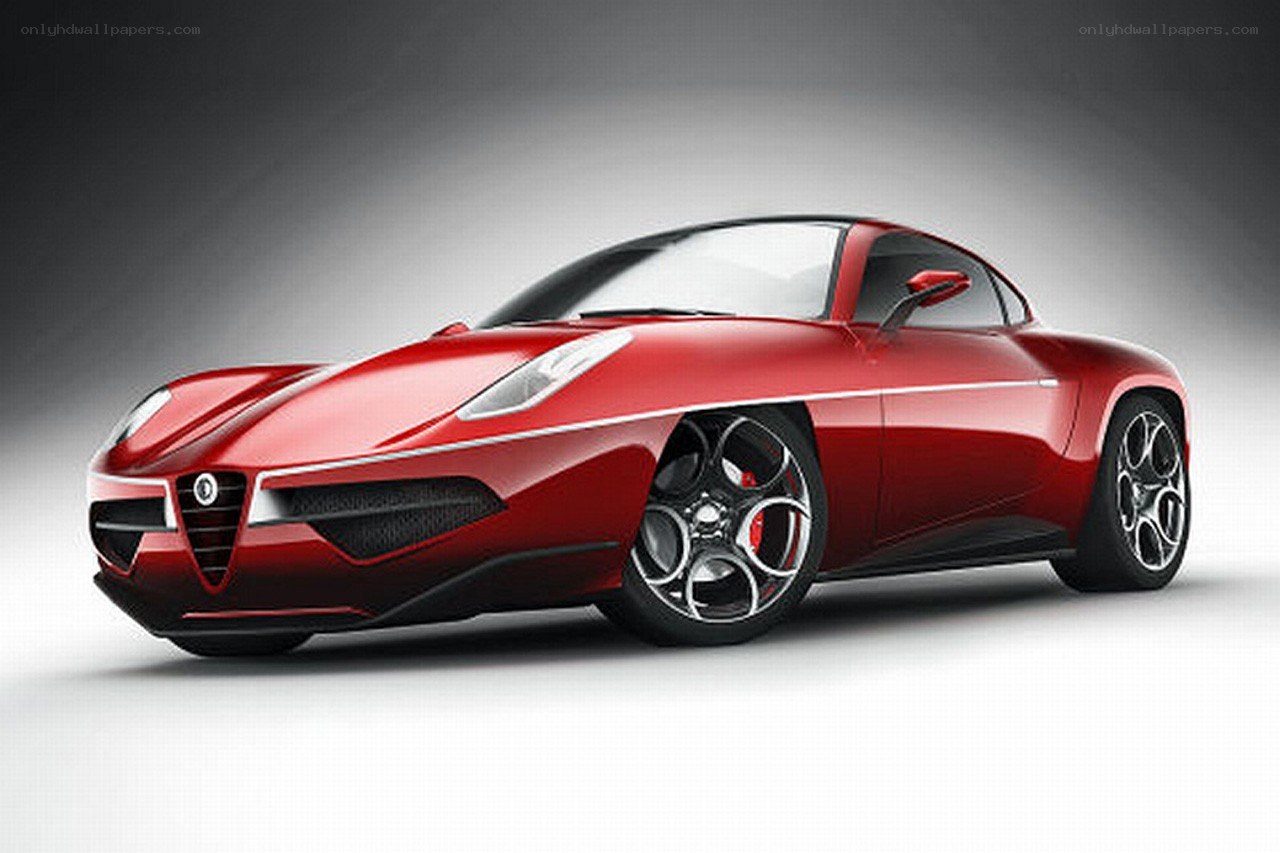 Red Alfa Romeo concept car