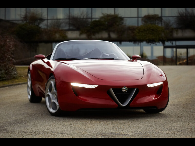 Red Alfa Romeo concept car