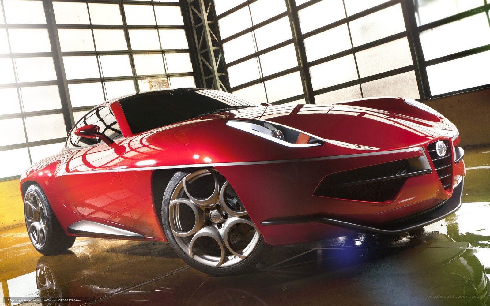 Red Alfa Romeo concept car