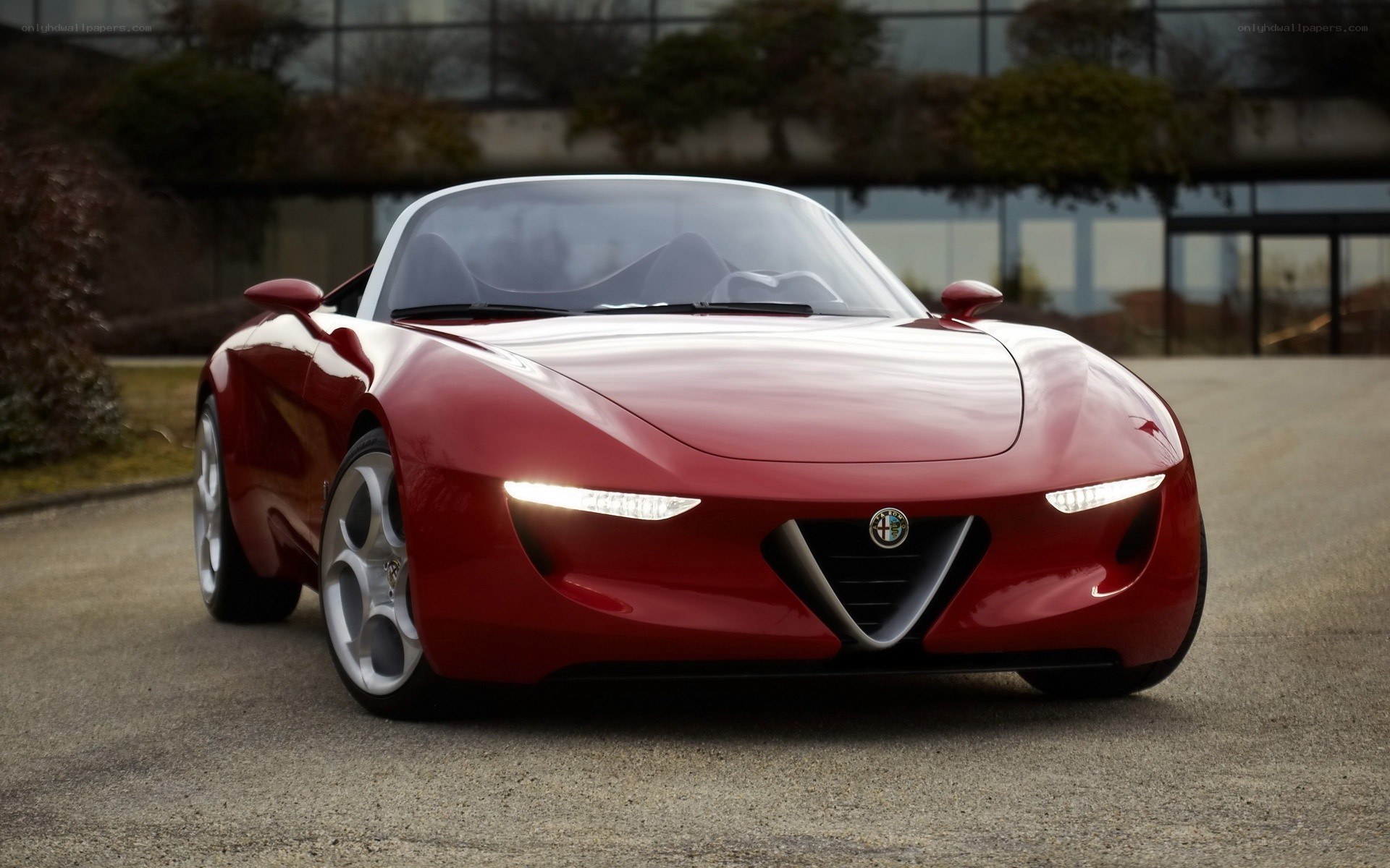 Red Alfa Romeo concept car