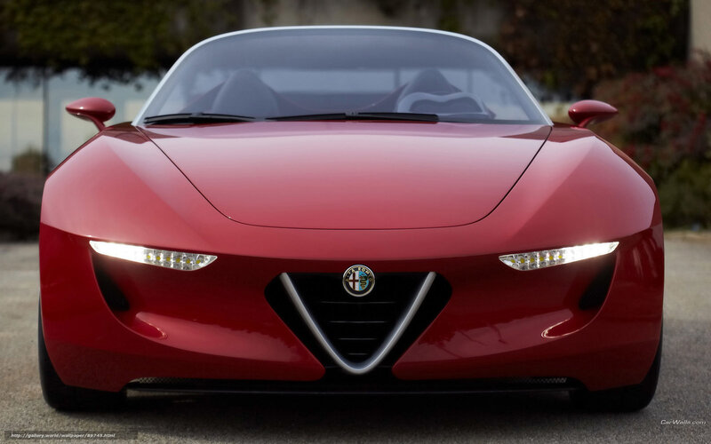 Red Alfa Romeo Concept Car — Modern