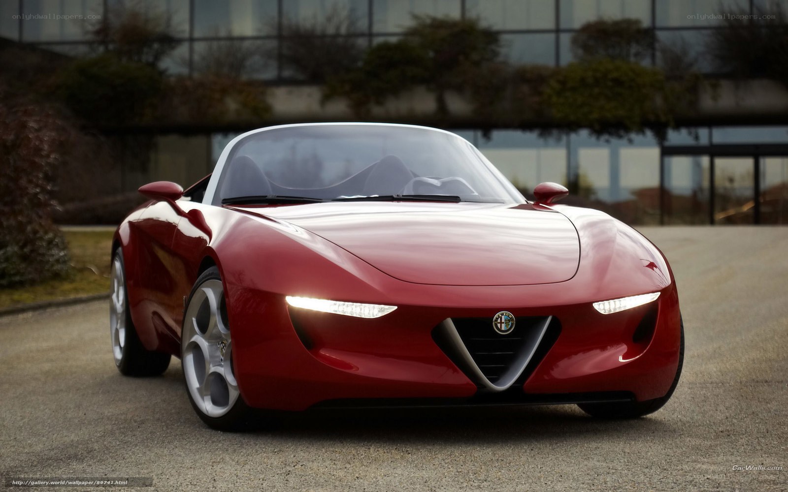 Red Alfa Romeo concept car