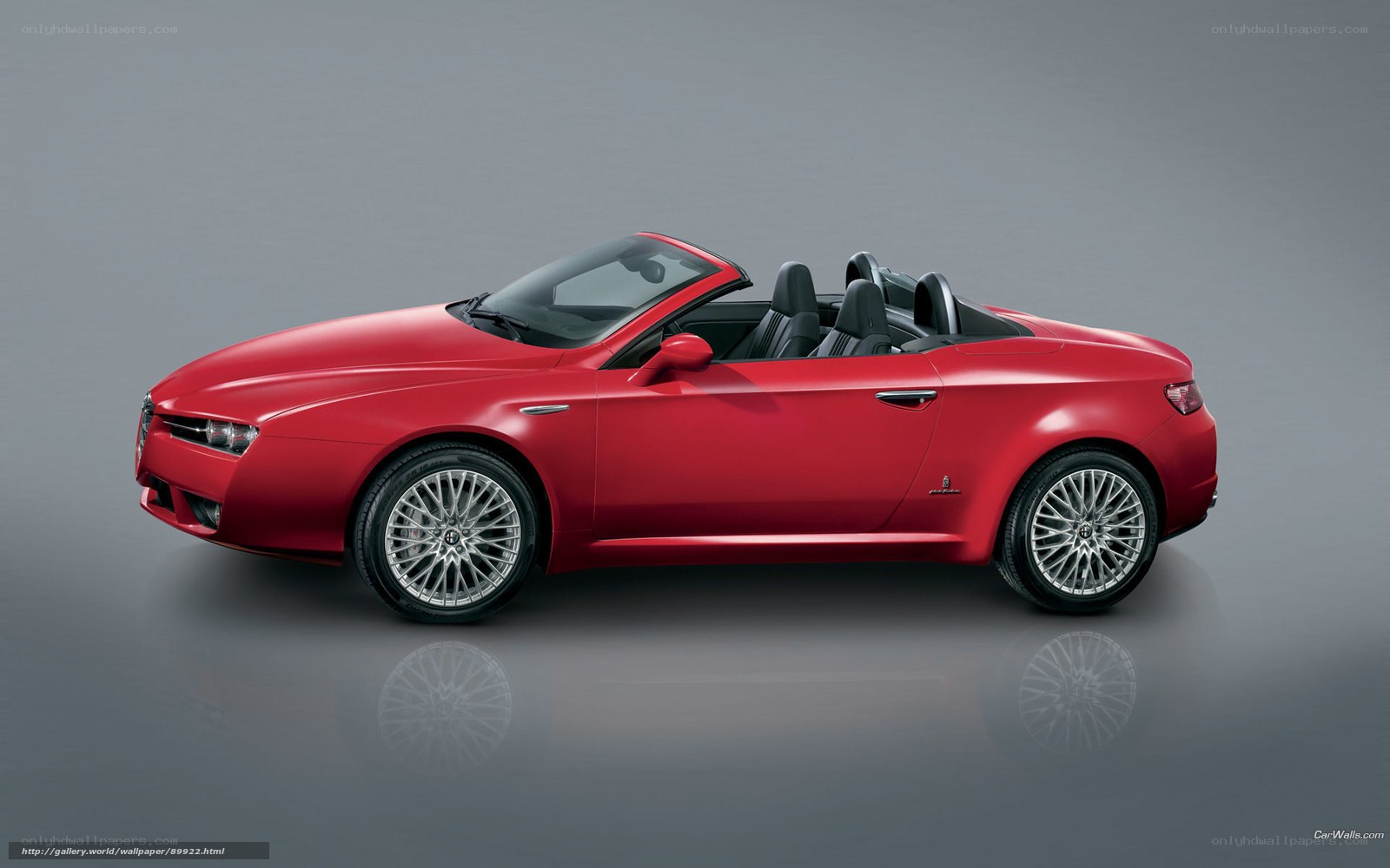 red alfa romeo convertible