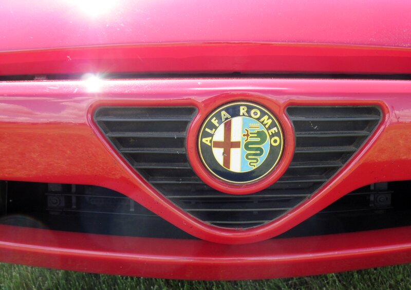 Red Alfa Romeo Grille