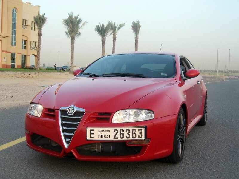 Red Alfa Romeo in Dubai