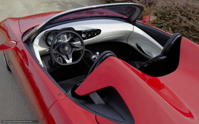 red alfa romeo interior