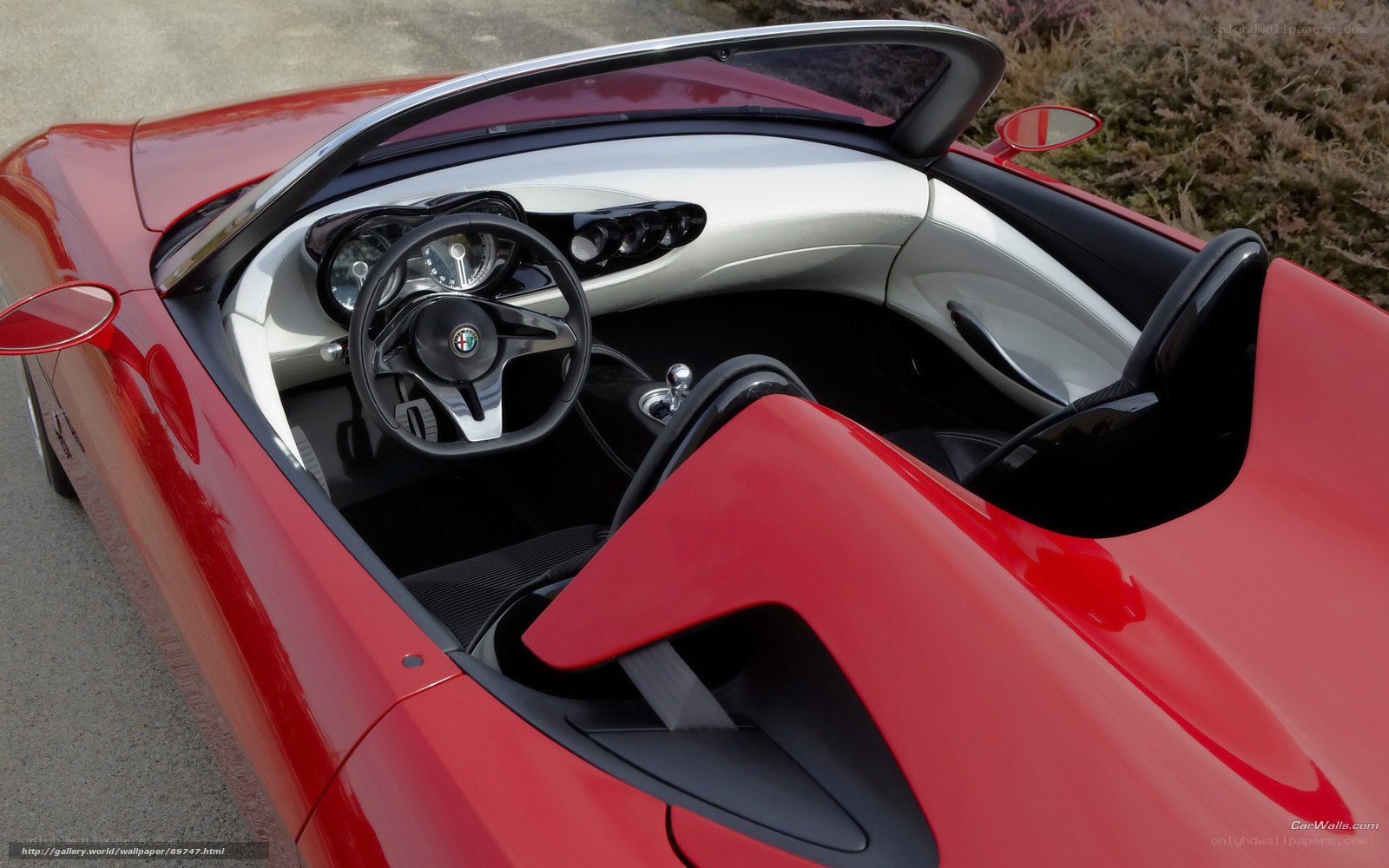 red alfa romeo interior