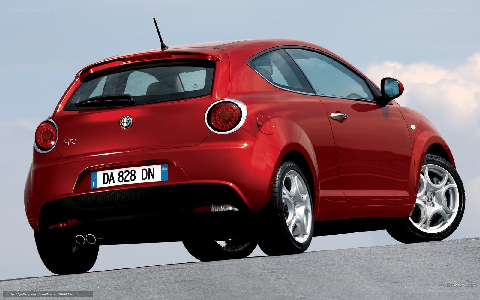 red alfa romeo mito