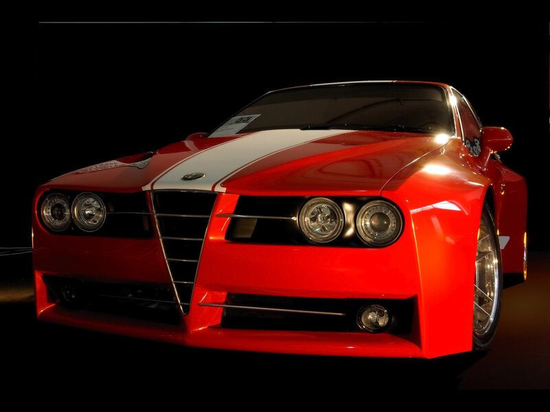 Red Alfa Romeo race car