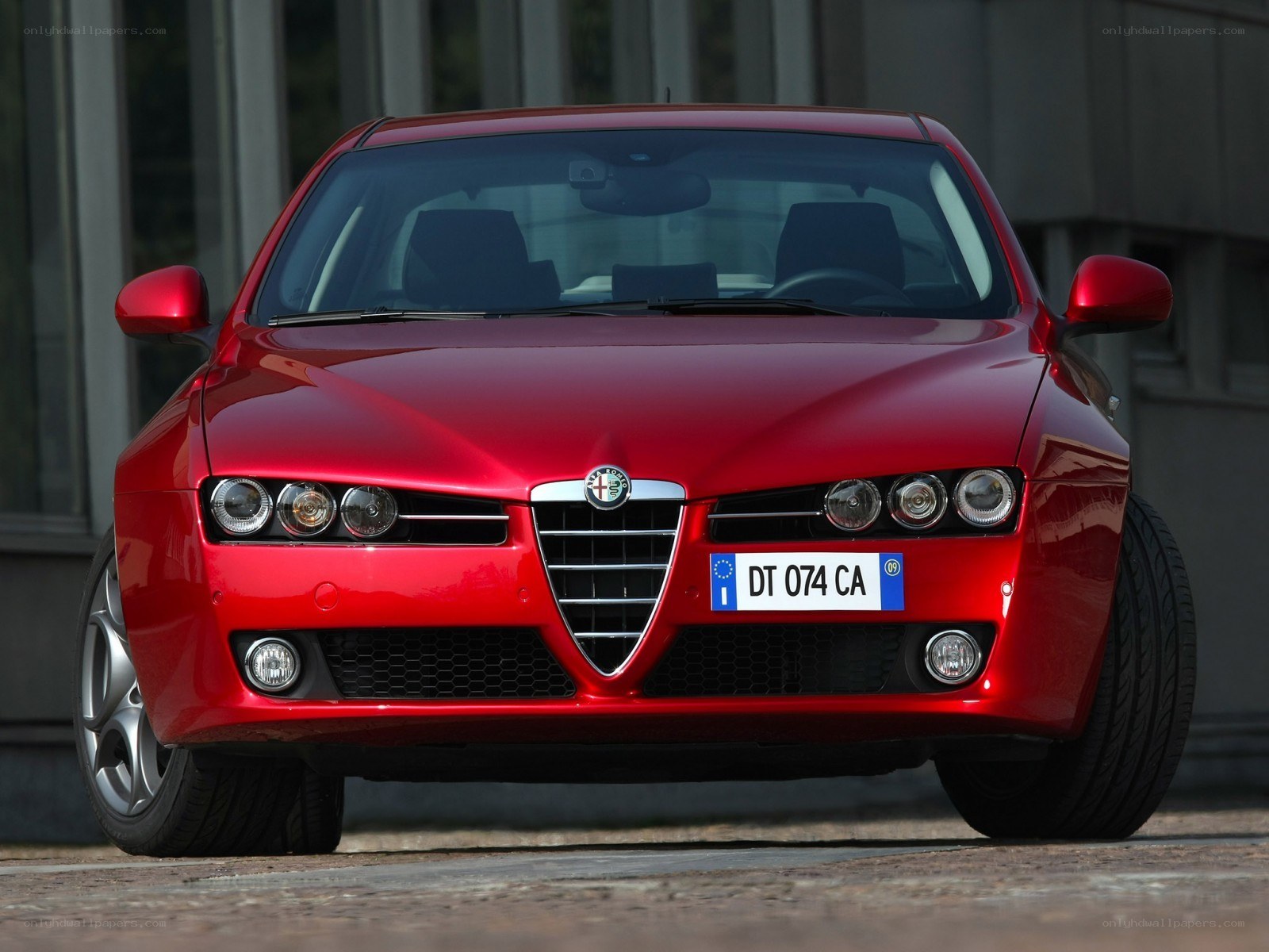 Red Alfa Romeo sedan