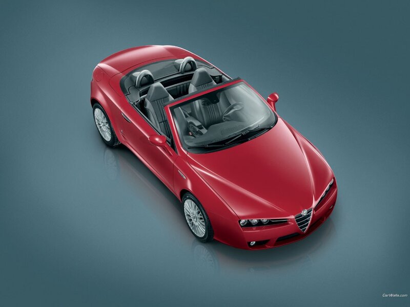 red alfa romeo spider
