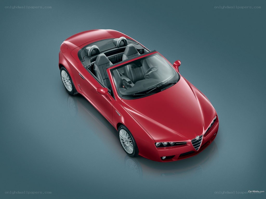 red alfa romeo spider