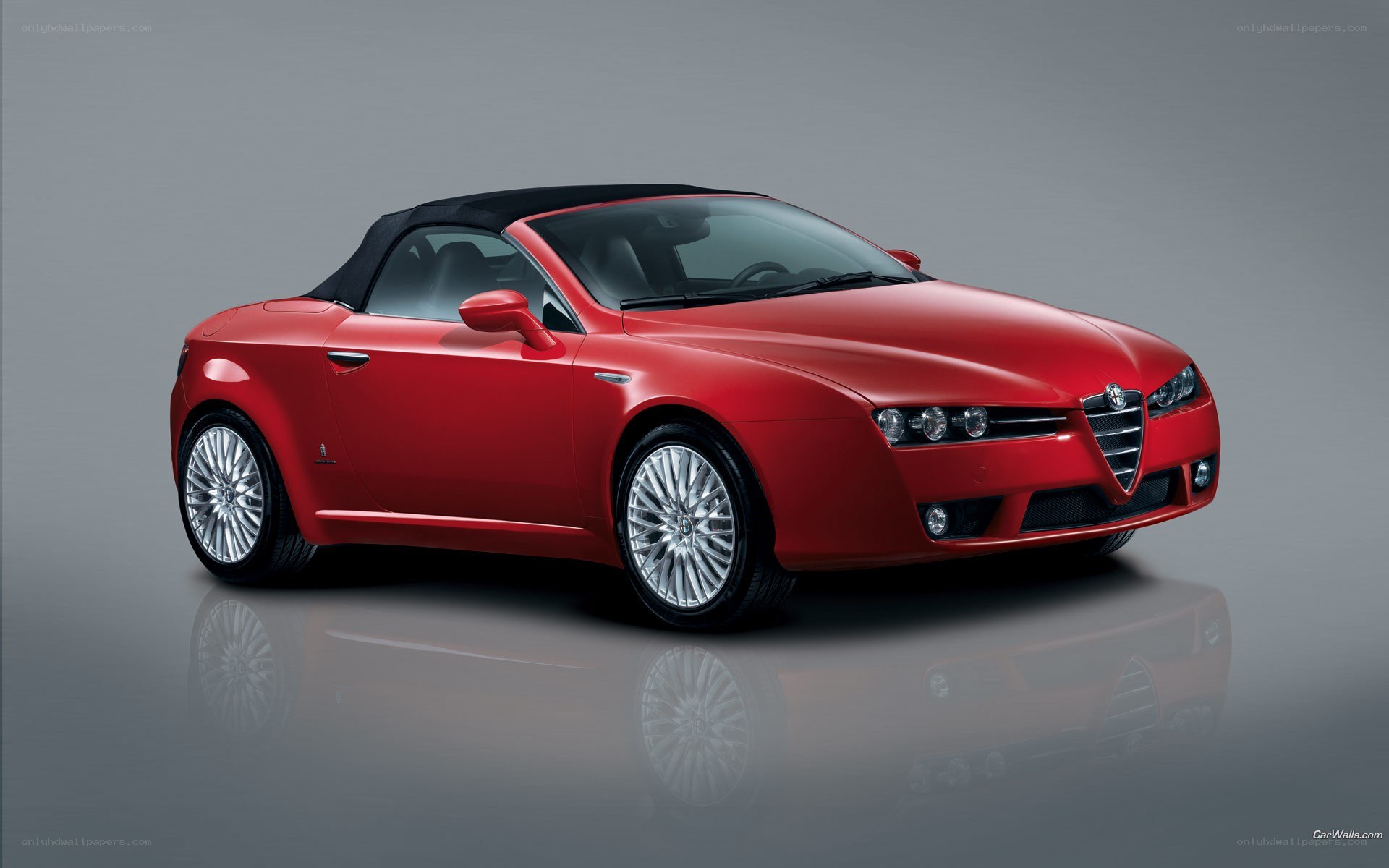 red alfa romeo spider