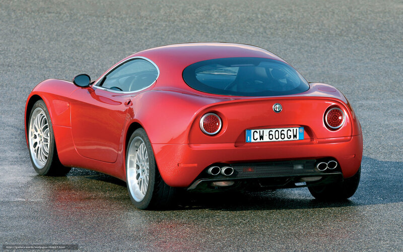 Red Alfa Romeo sports car