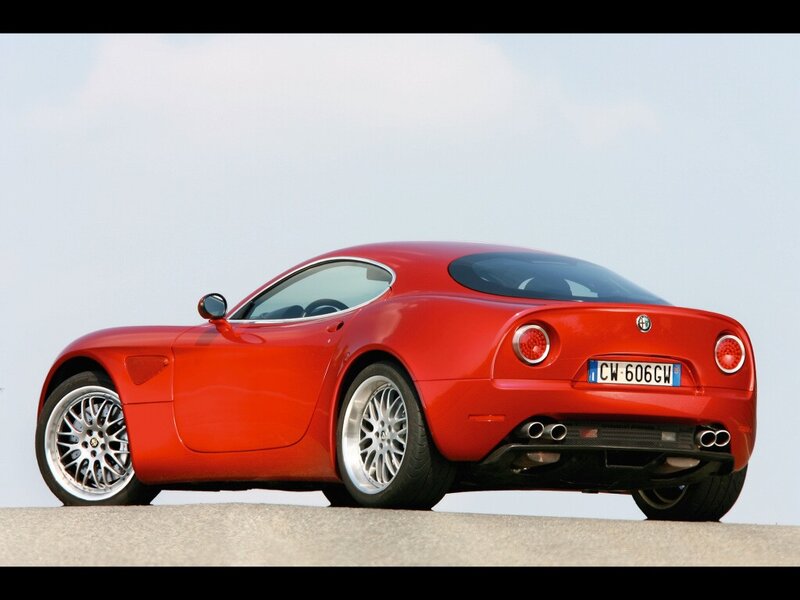 red alfa romeo sports car