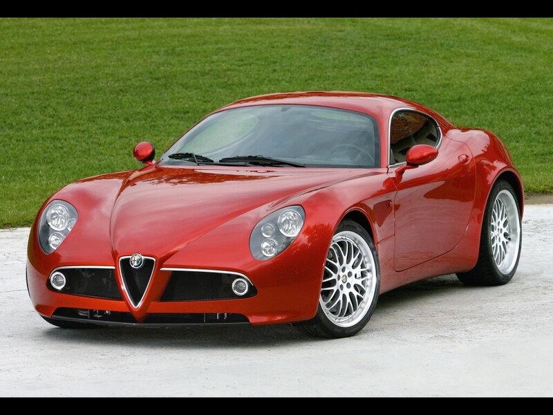 Red Alfa Romeo sports car