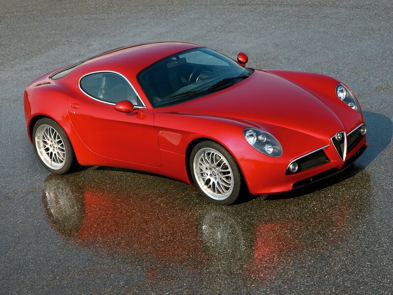 Red Alfa Romeo sports car