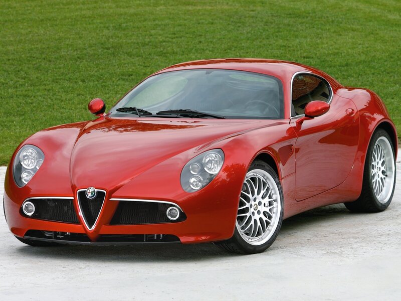 Red Alfa Romeo sports car