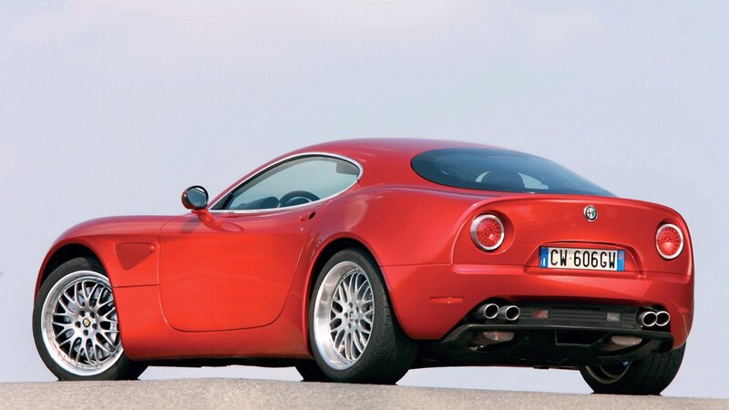 red alfa romeo sports car