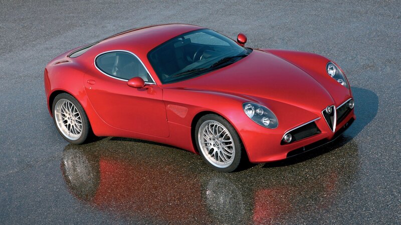Red Alfa Romeo sports car
