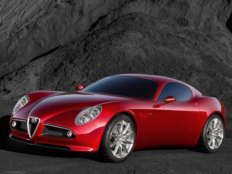 Red Alfa Romeo sports car