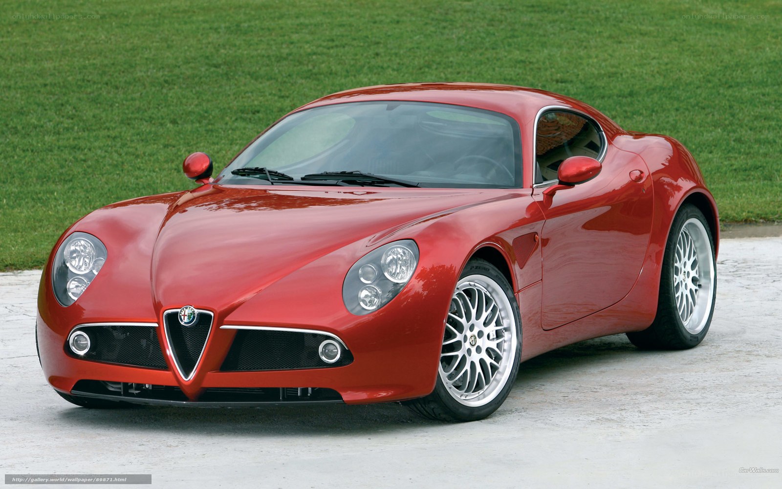Red Alfa Romeo sports car