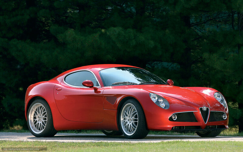 Red Alfa Romeo sports car
