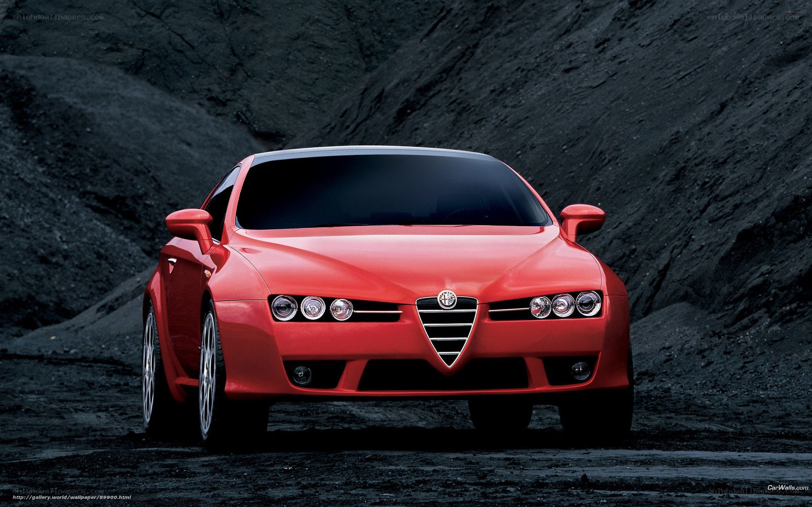 Red Alfa Romeo sports car