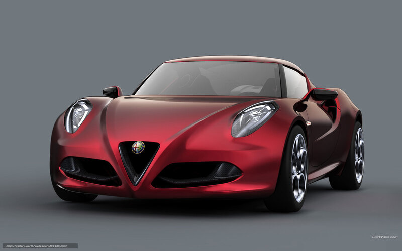 Red Alfa Romeo sports car
