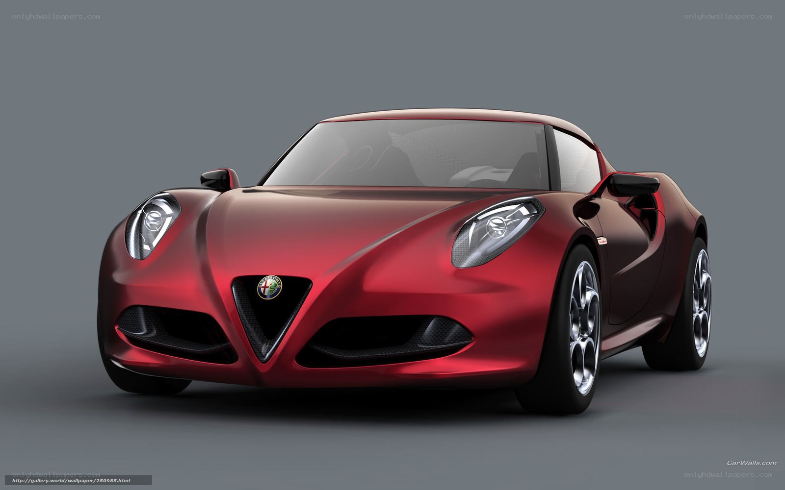 Red Alfa Romeo sports car