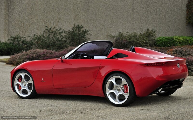 red alfa romeo sports car