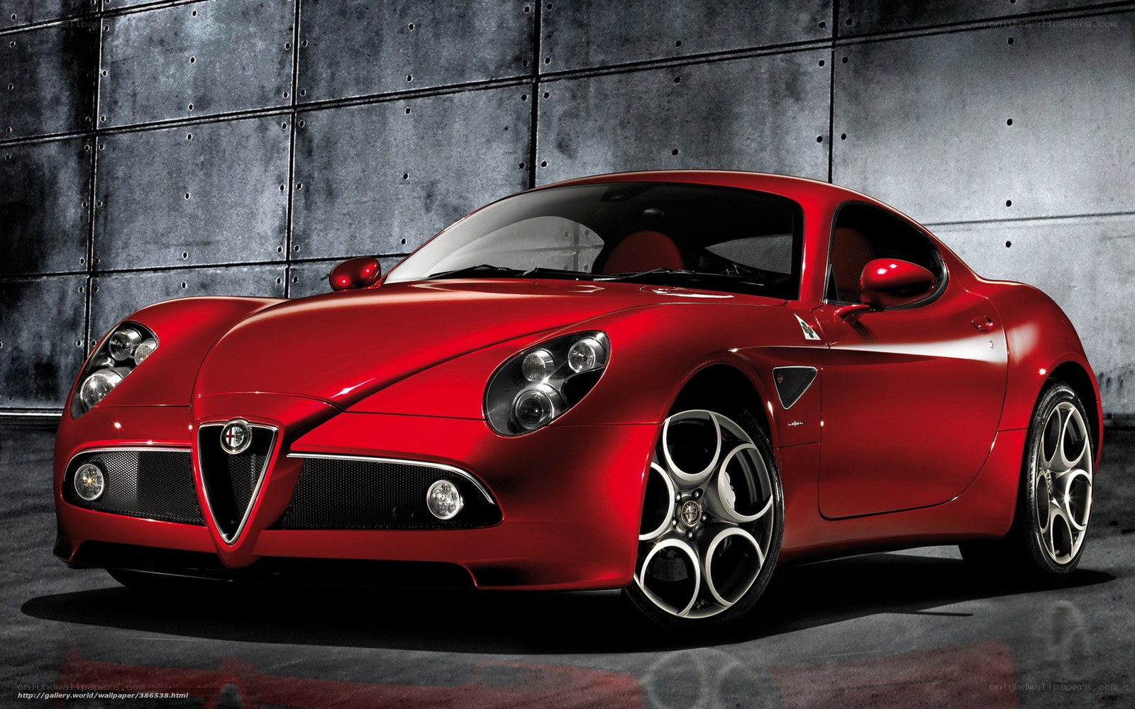 Red Alfa Romeo sports car