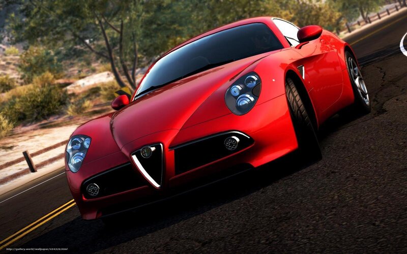 Red Alfa Romeo sports car