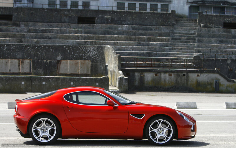 Red Alfa Romeo sports car
