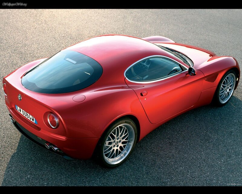 Red Alfa Romeo sports car