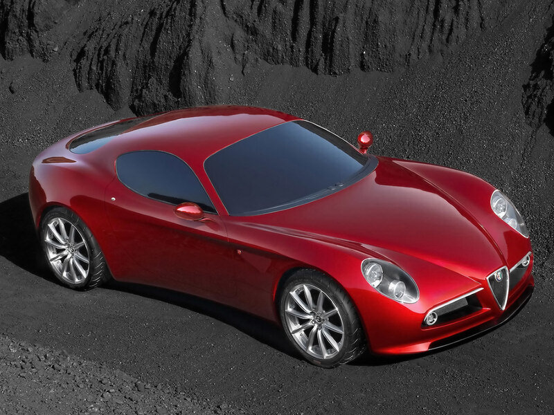 Red Alfa Romeo sports car