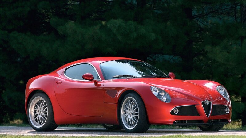 red alfa romeo sports car