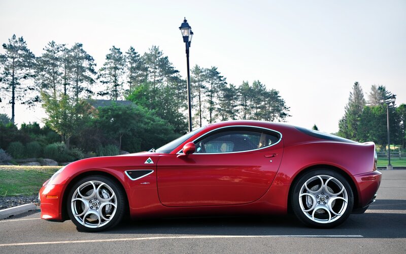 Red Alfa Romeo sports car