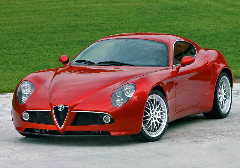 Red Alfa Romeo sports car