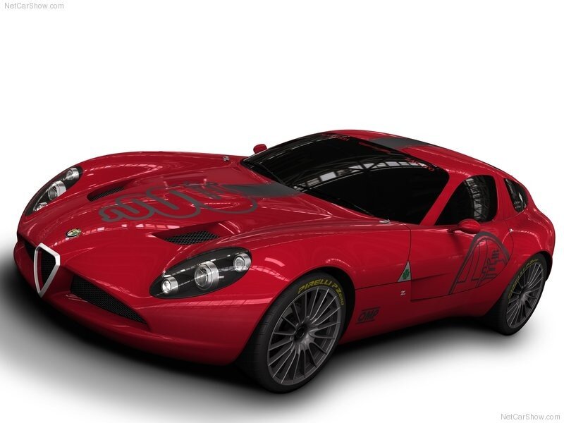 red alfa romeo sports car
