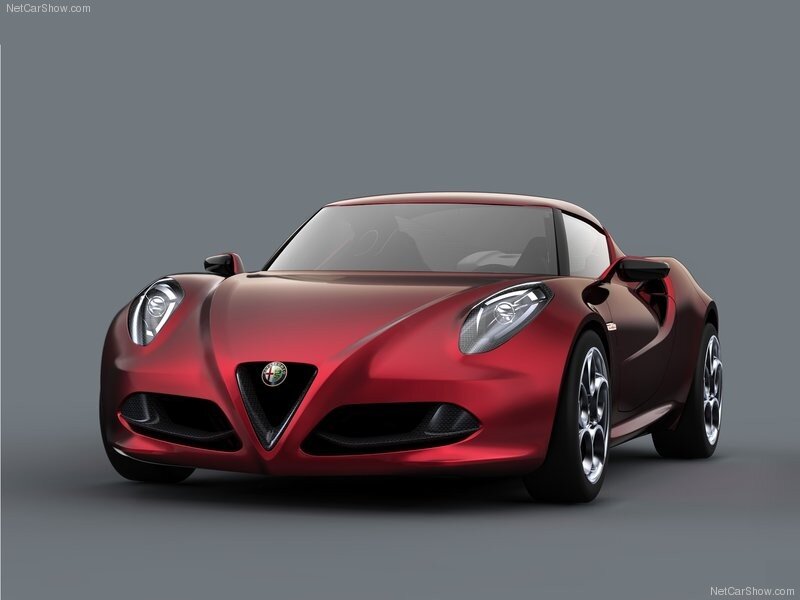 Red Alfa Romeo sports car