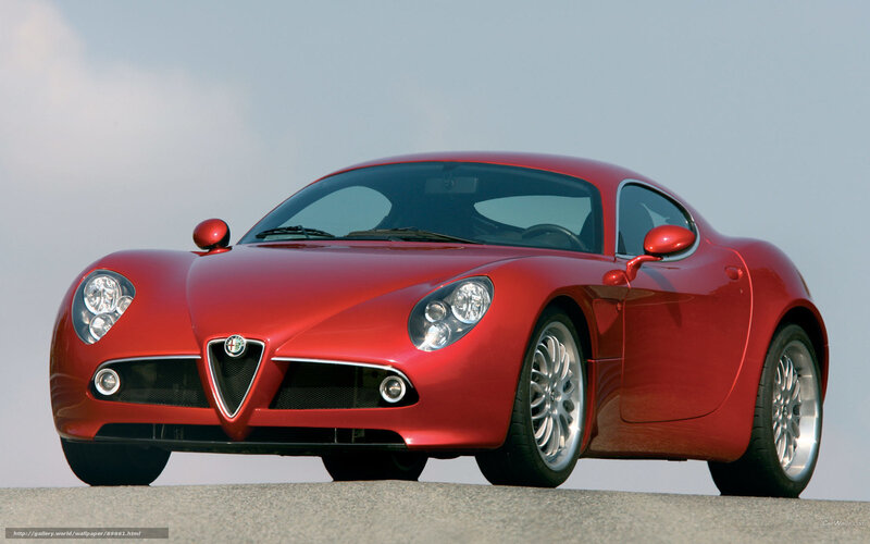 Red Alfa Romeo sports car
