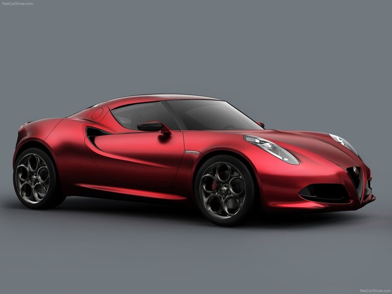 red alfa romeo sports car
