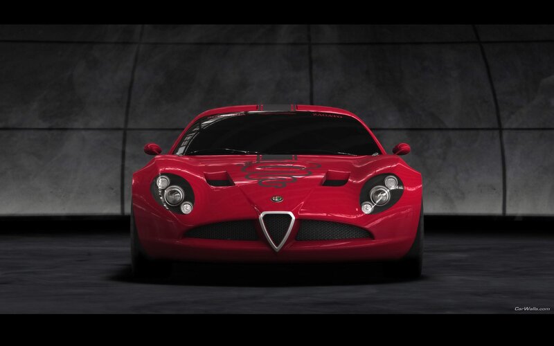 Red Alfa Romeo sports car