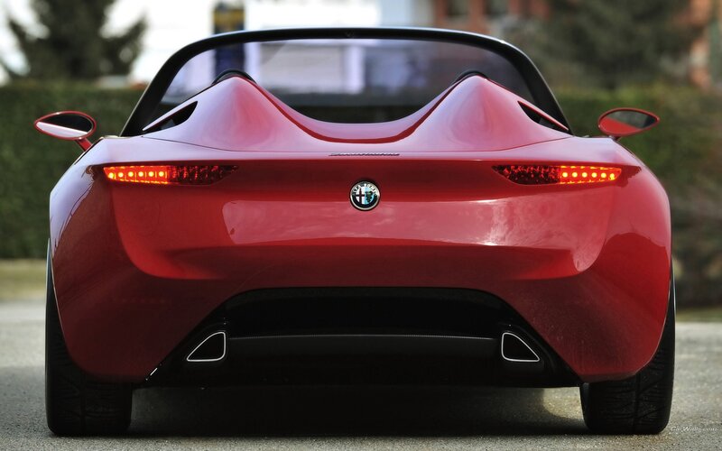 red alfa romeo sports car