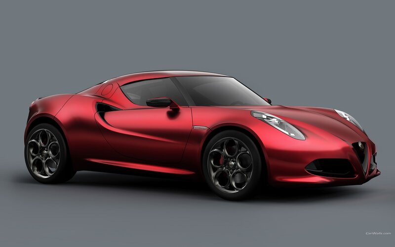 red alfa romeo sports car