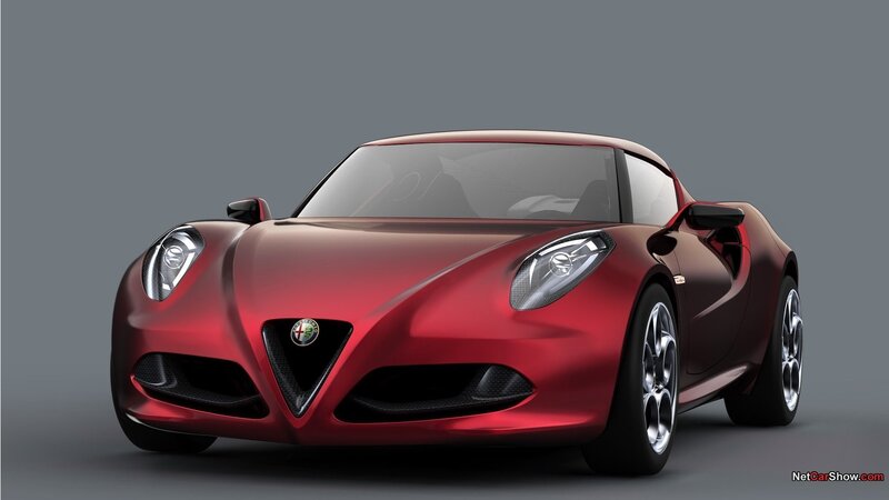 Red Alfa Romeo sports car