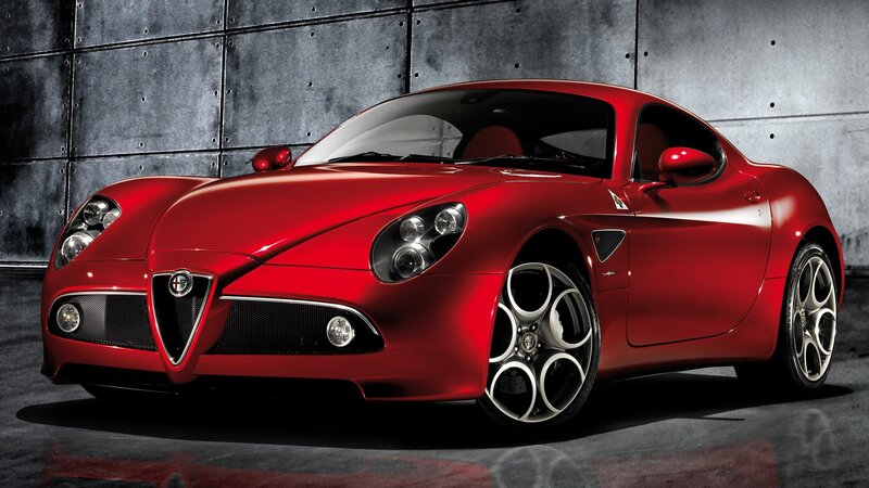 Red Alfa Romeo sports car